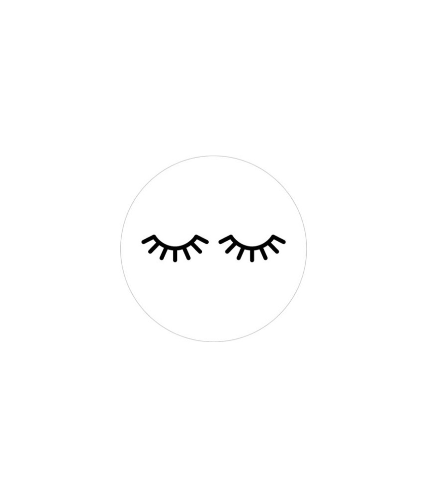 Sticker rond slapende oogjes wit | Leuke stickers kopen