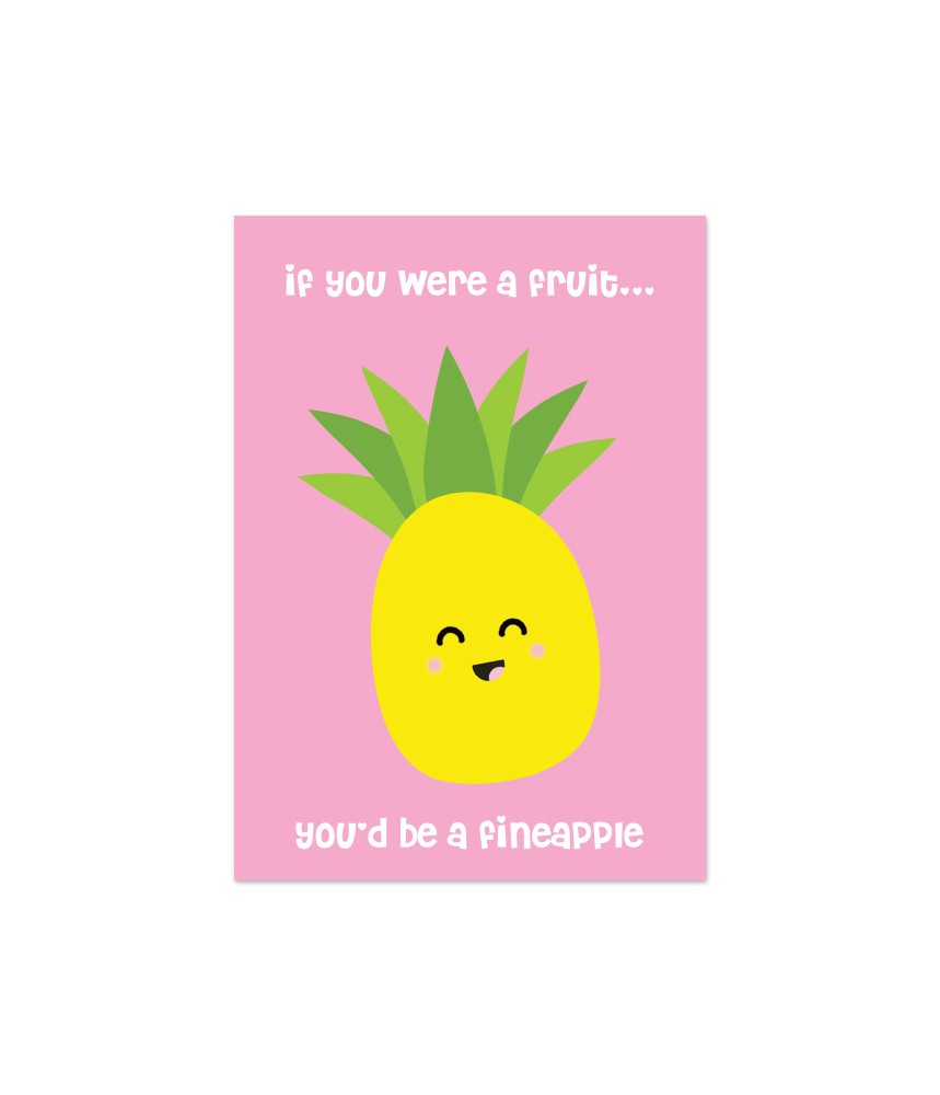 Vergemakkelijken is er rommel Kaart ananas fineapple | Leuke postkaarten kopen